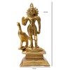 athizay Brass kartikeya Statue with Peacock in Virgin Brass 11cm