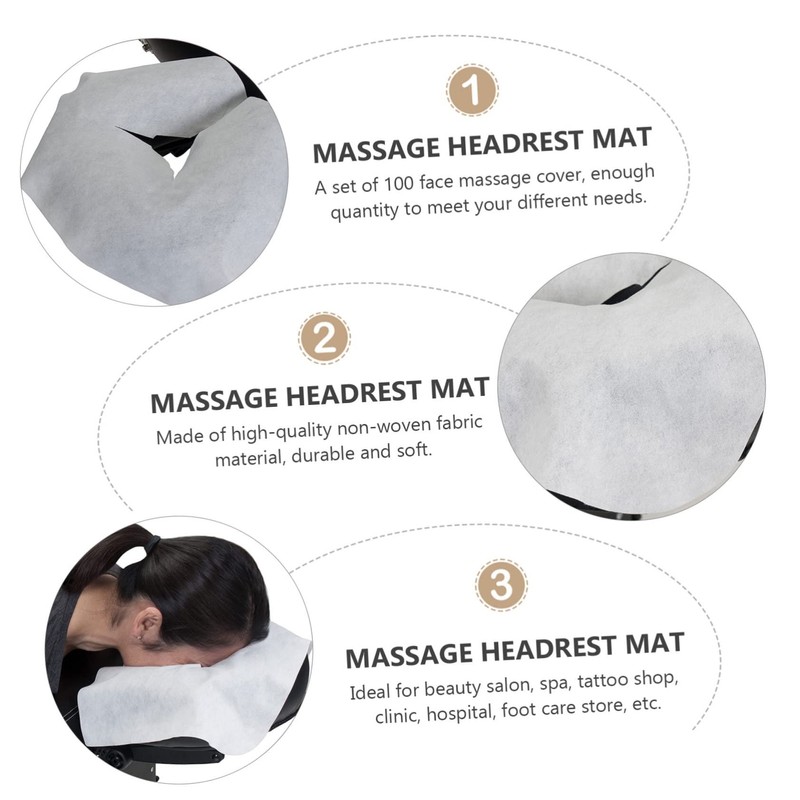 KONTONTY 100pcs Disposable Massage Bed Sheets with Covers - White