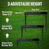 GARLLEN Folding Camping Table Max 27.5", 3-Height Adjustable Portable Camping
