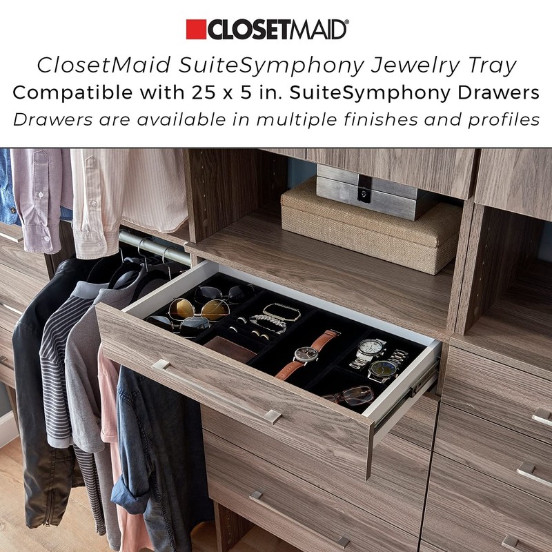 ClosetMaid SuiteSymphony Wood Closet Drawer, Add On Accessory, Modern Style,