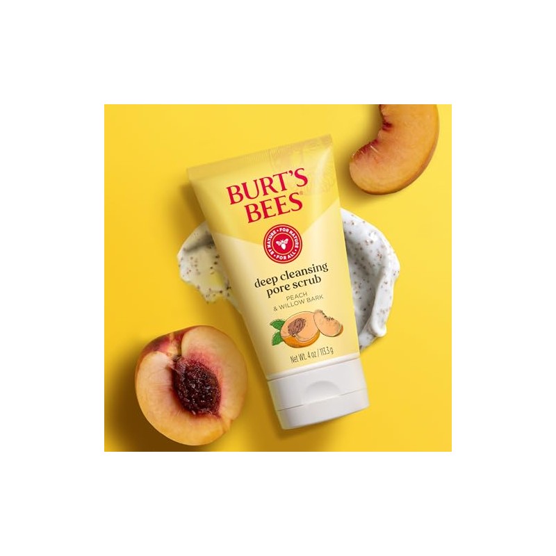 Burt's Bees Peach and Willow Bark exfoliante facial exfoliante, 4