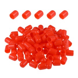 DMiotech 100pcs 9 mm ID Red Screw Thread Protection Rubber End Caps Bolt Covers for Screws Bolts Furniture Pipes