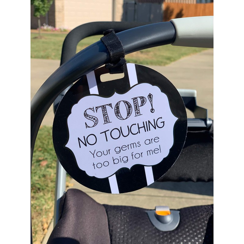 (Three Little Tots) No Touching B/W Tag - Stop! No