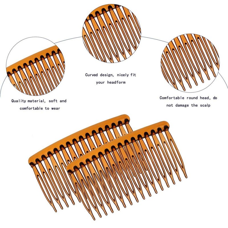 DaricowathX 8 Pieces Hair Combs, 8.5 cm Hair Side Comb