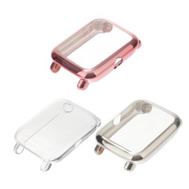 LABRIMP 3pcs TPU Smartwatch Protective Cases for Silver Scratch Bumper Shells for Enhanced Elegance and