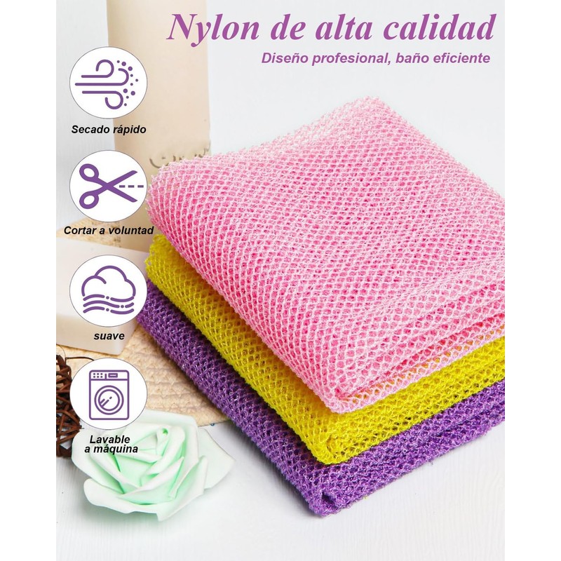 Esponja de baño exfoliante African Net Sponge – Set 4