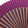 Kyoetsu Men's Hand Fan, Pure Silk, Plain, 2 Colors, Bamboo