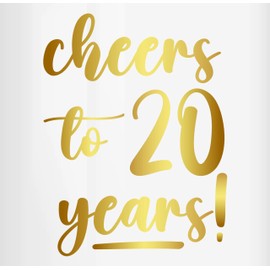 Tasse Tassen 325ml - Cheers to 20 years I 20. Geburtstag Geschenkideen 20 Jährige Geburtstag Geschenk Zwangzigster I 20ter I 20iger - 325 ml - Rot - zum zwanzig geburtstagstasse 20.geburtstag 20er