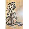 Geometric Cat Metal Wall Art (18" H x 11.5" W,
