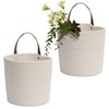 Kunjocy 2 Pcs Rope Hanging Basket, Flower Plants Basket Storage