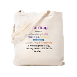 CafePress Doulaing Colorful Natural Canvas Tote Bag, Reusable Shopping Bag