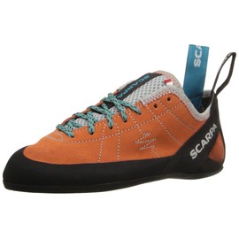 SCARPA Women's Helix Lace Rock Climbing Shoes for Trad and Sport Climbing - Low-Volume, Women's Specific Fit - Mandarin Red - 10 Women