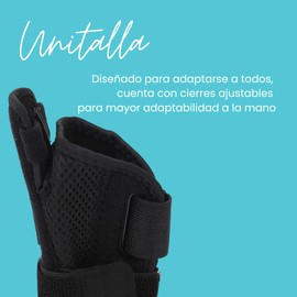 ORZEL Muñequera con Soporte Metálico para Dedo Pulgar - Soporte de Muñeca y Mano, Alivie el Dolor de Artritis, Tendinitis del Túnel Carpiano y Esguince de Pulgar para Hombres y Mujeres (Negro)