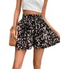 Milumia Women's Ditsy Floral Elastic Waist Skort Ruffle Hem Boho
