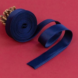 2cmx5m Satin Piping Trim, Polyester Piping Tape Cord for Sewing DIY Crafting, Navy Blue