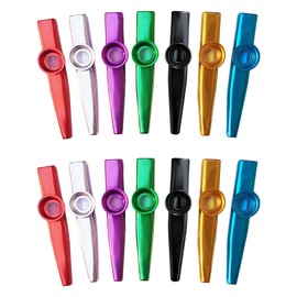 Kazoo Set of 14 Metal Kazoo Metal Aluminium Alloy Kasu Musical Instruments Kazoo for Children and Music Lovers Beginners Guitar Companion Kazoo for Favours Gifts and Music Lovers