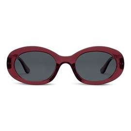 Peepers by PeeperSpecs Women's Howdy Sun Polarized Round Sunglasses, Cherry, +0.00