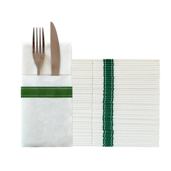 KMAKII Paquete de 100 servilletas de papel con bolsillo de