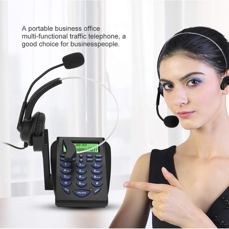 Garsent Call Center Phone with Headset for Office Noise Cancelling