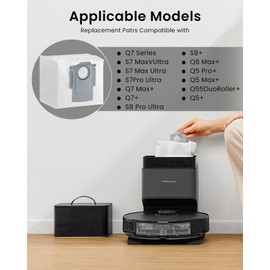 NA Rrochio Q7 Max Vacuum Cleaner Dust Bag 14 Pack Compatible with Roborock S7 S8 Q5