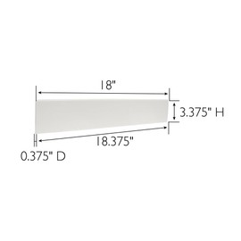 Design House 550921 18.3-Inch Universal Cultured Marble Side Splash, White