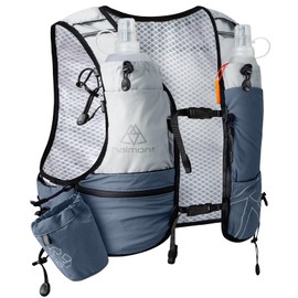 Haimont Trail Running Backpack for Men and Women, with 2 Water Bottles, 500 ml, Ultralight Running Vest, Jogging, Camping, Hiking, M, Grey