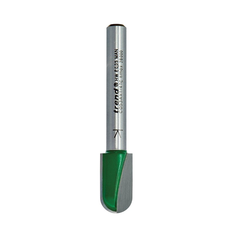 Trend CraftPro Cavetto Router Cutter Bit, 1/4 Inch Shank, 5mm