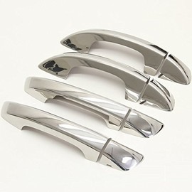 Recambo Stainless Steel Door Handle Cover Caps Set V2A Compatible for VW Golf 6 2008-2012 Sharan II from 2010 Onwards Cover Trim