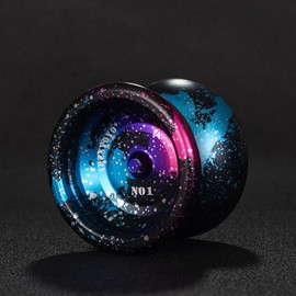 AAGWW: Trick Yo-Yo, For Competitions, Suitable for Beginners, High Precision Bearings, Ball Bearings, Professional Level, Aluminum Alloy (Design: Yo-Yo - Black, Pink, Blue Flying Dragon, 1 Piece)