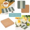 LAGO TERRA Set of 4 Leaf Print Drinks Coasters in