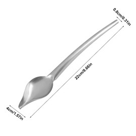 FDIT Drizzling Spoon, Stainless Steel Drizzle Spoon with Tapered Spout Drawing for Decorating Plate (L)