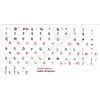 Russian-English Non Transparent Keyboard Stickers with White Background for PC