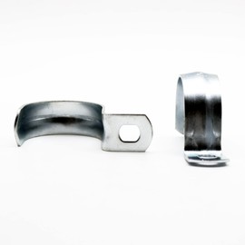 DOJA Industrial Impact Nail Cable and Pipe Mounting Clamp 22 mm Diameter Pack 50 Mounting Saddle Clamp Pipe Clamp Cable Clamp Pipe Holder Metal Clamps
