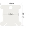 AKORD 120 Pcs White Plastic Floss Bobbins Set Embroidery Thread
