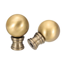 PATIKIL 30mm Lamp Shade Finial, 2pcs Lamp Finials Caps Knob with Removable Base 1/4-27 Inch Threaded Alloy Solid Lamp Finial Decoration for Lamp Shade Table Floor Lamps, Bronze