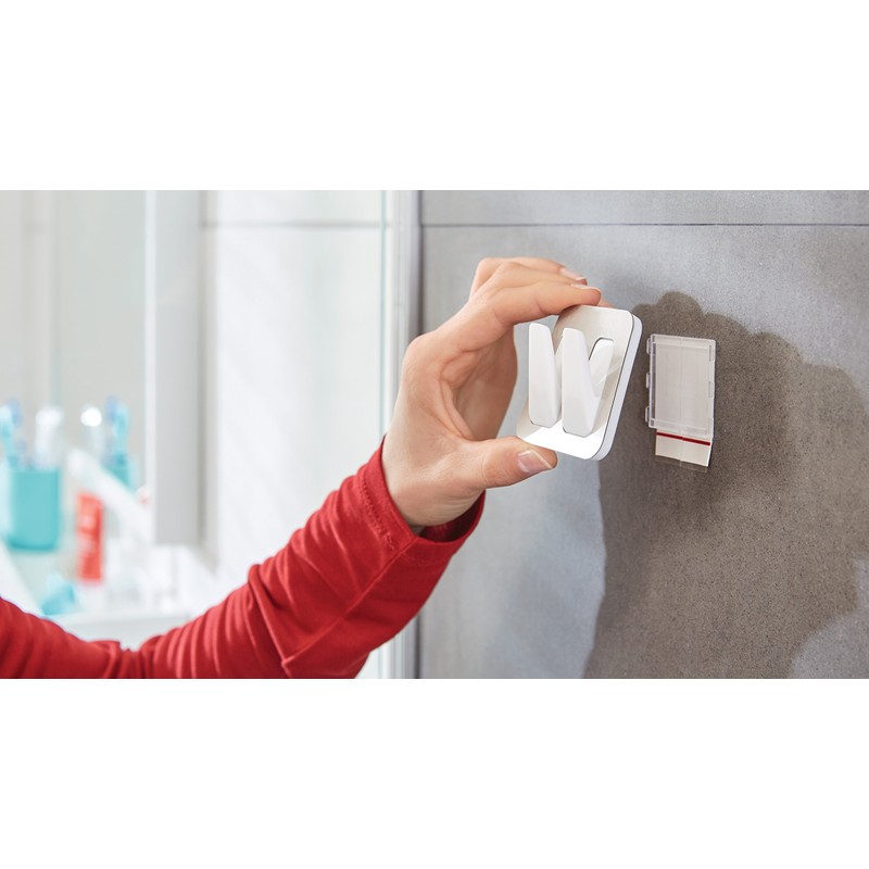 Tesa 597850000000 Hook, Stainless Steel/White