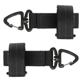 Glove Holder, Pack of 2 Belt Clips for Gloves, Adjustable Nylon Clips, Multifunctional and Robust, Ideal Holder for Police, Fire Brigade, Workers and Outdoor Enthusiasts (Black)
