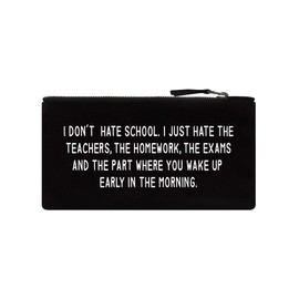 Grindstore I Don't Hate School Pencil Case Black 21x11cm