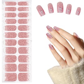22 Stk Gel Nagellack Aufkleber Nagelfolien Selbstklebend für UV Lampe Nagelaufkleber Art Nail Full Wraps Gelnailsticker DIY für Weihnachten Damen Mädchen Nagelkunst Maniküre Nageldesign