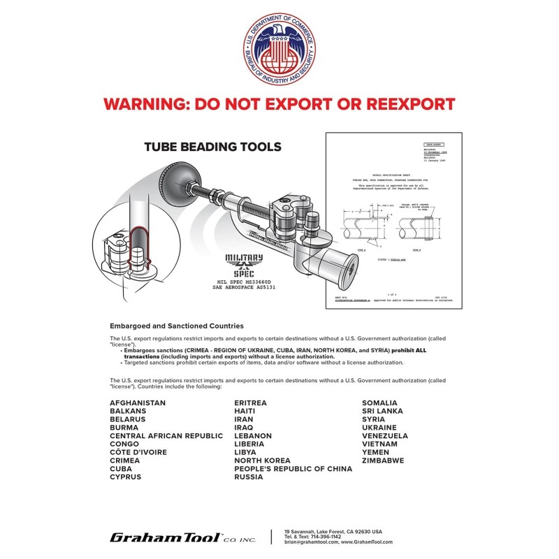 Graham Tool Co., Inc. Parker Appliance Company, Parker Beading Tool,