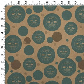 GRAPHICS & MORE Happy Camper with Campfire Premium Kraft Gift Wrap Wrapping Paper Roll