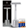 THURLADY Double Edge Safety Razors for Men, Reusable Single Blade