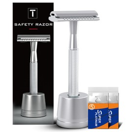 THURLADY Double Edge Safety Razors for Men, Reusable Single Blade Razor