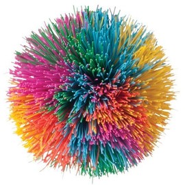 Rainbow Pom Pom Ball Tactile Fidget Stress Ball for Kids Autism Special Needs