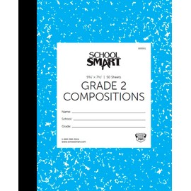 School Smart Skip-A-Line Ruled Composition Book, Grade 2, Blue, 100 Pages - 085301