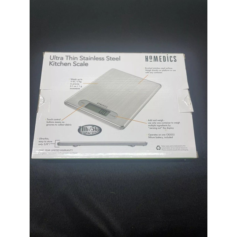 Homedics Ultra Thin Stainless Steel Kitchen Scale FedEx Logo 11