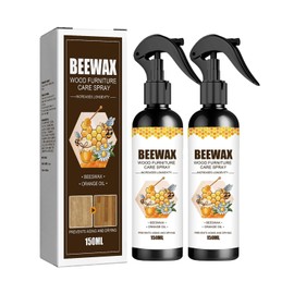 MOODTALK Beeswax Spray Furniture Polish, Wood Cleaner, Wood Floor Polish - For Living Room, Kitchen and Wooden Furniture Floors (Pack of 2) (150 ml)