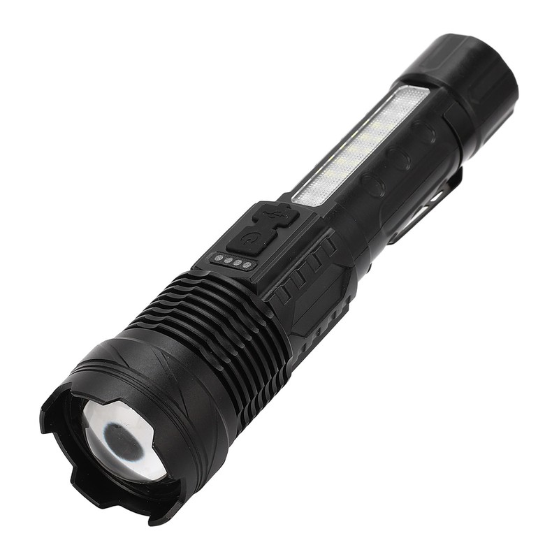 LED Bright Flashlight COB Work Light USB Rechargeable IPX4 Outdoor
