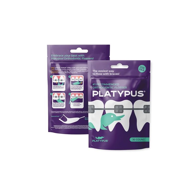 Platypus Ortho Flosser for Braces 30-Count (5 Pack)