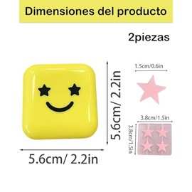 64 Tabletas Estrellas Para Granos, 2 Cajas, Rosa Y Amarillo, 1.5 CM